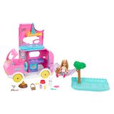 Barbie Camper, Chelsea 2-em-1 Playset Com Boneca Pequena, 2 P