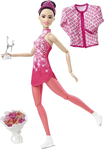 Barbie Esportes De Inverno Patinador No Gelo Boneca Morena (12 Polegadas)