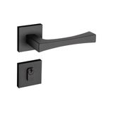 Fechadura Externa Pado Vivaldi Roseta Quadrada Preta 55Mm