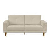 Sofa 03 Lugares Capri 180cm Linho Cinza Claro D'monegatto