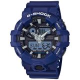 Relógio CASIO G-SHOCK masculino anadigi azul GA-700-2ADR