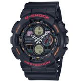 Relógio CASIO G-SHOCK masculino anadigi preto GA-140-1A4DR