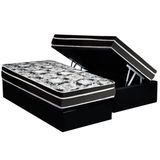 Cama Box Bau Solteiro Colchao Espuma Luckspuma D45 Gran Luck Pro Saude Duplo Base Crc Suede Black 88x188