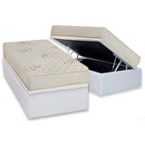 Cama Box Bau Solteiro Colchao Espuma Luckspuma D33 Supreme Floral Pro Saude Duplo Base Crc Courano White 88x188