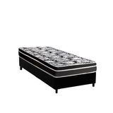 Cama Box Solteiro Colchao Espuma Luckspuma D45 Gran Luck Pro Base Crc Suede Black 88x188