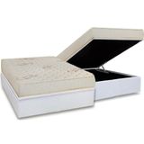 Cama Box Bau Casal Colchao Espuma Luckspuma D33 Supreme Floral Pro Saude Duplo Base Crc Courano White 138x188