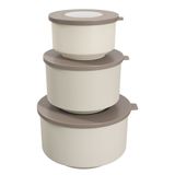Conjunto De 3 Potes Hoop 8,3 X 19,6 X 11 Cm / 500ml, 1l, 2l - Coza