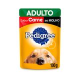 Ração Úmida Pedigree Para Cães Adultos Sachê Sabor Carne - 100g - 1 unidade