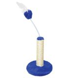 Brinquedo Arranhador São Pet para Gatos 1 Plataforma Azul