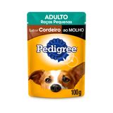 Ração Úmida Pedigree Sachê Vital Pro para Cães Adultos de Raças Pequenas Sabor Cordeiro ao Molho - 100g - 1 unidade