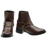Bota Coturno Feminina Fivela Cano Curto Inverno Confortável Marrom 35