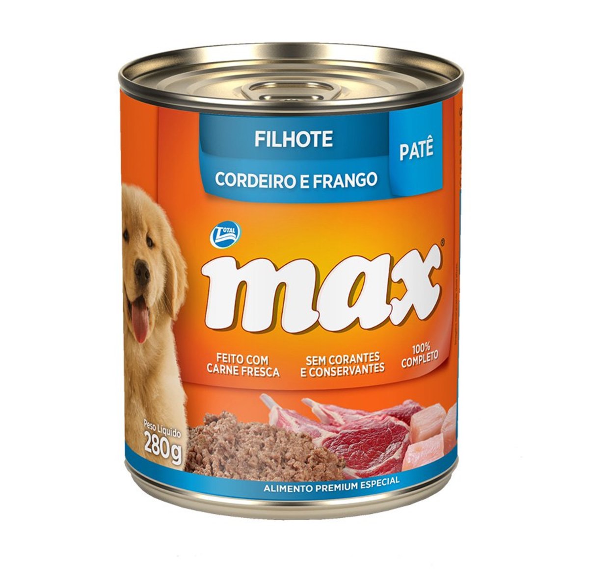 Ração umida Patê Max Cães Filhotes Sabor Cordeiro e Frango 280g - 1 unidade