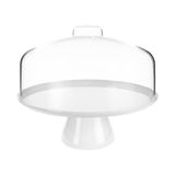 Boleira Grande Cake Com Cúpula 32 Cm X 32 Cm X 26,7 Cm - Branca