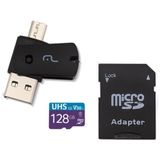 Pen Drive Usb Kit 4 Em 1 128gb Micro Sd C/adaptador - Multi