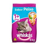 Ração Whiskas para Gatos Adultos Sabor Peixe - 3Kg