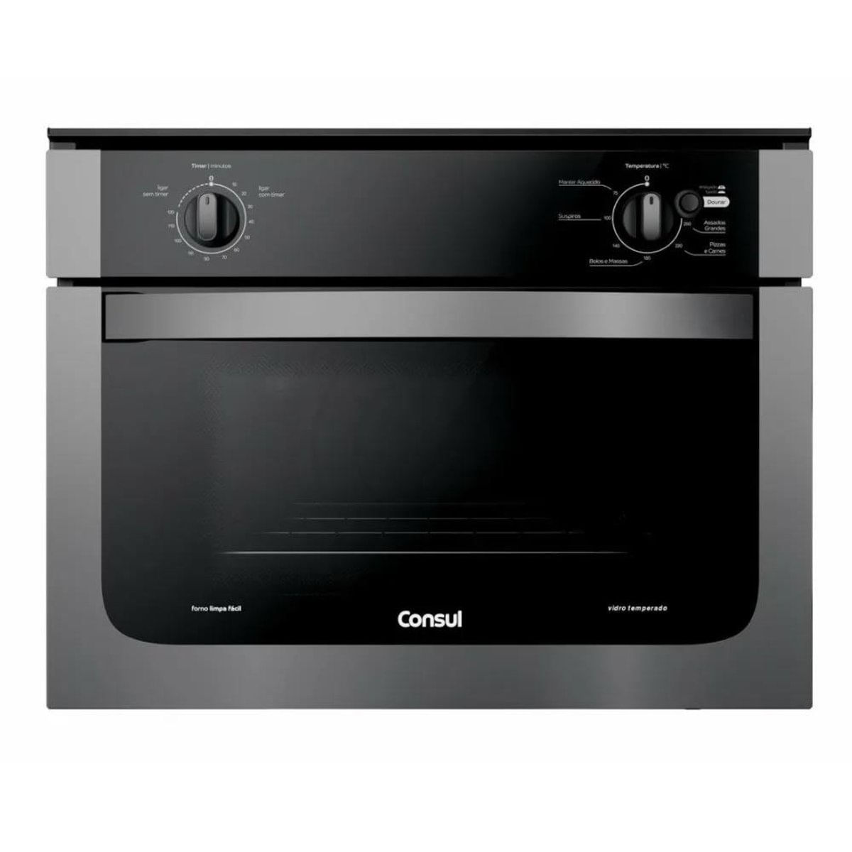 Forno de Embutir Elétrico Consul 47 Litros Prata com Dourador e Timer Autodesligamento 220V - COB47AR Menor preço em Forno de Embutir Elétrico Consul 47 Litros Prata com Dourador e Timer Autodesligamento 220V - COB47AR