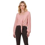 Blusa Manga Longa Feminina Rovitex. Rosa G