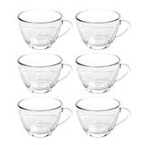 Jogo Xicaras Cha Cafe Vidro Cristal 6pcs