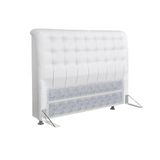 Cabeceira de Cama Box Casal Simbal Dama Casal Branco