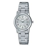 Relogio Feminino Casio Fundo Prata Ltp-v002d-7budf