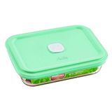 Pote Retangular Facilita 750ml Com Tampa Verde - Marinex
