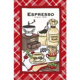 Pano De Copa 45cm X 65cm Coffee 04 Vermelho - Dohler