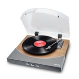 Toca-discos Vinil C/ Conversor Digital, Alto-falante Estéreo E Transmissão Remota De Áudio - Preta