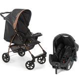 Carrinho De Bebê Galzerano Romano Travel System Preto E Cobre 1036ptc