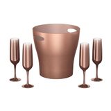 Kit Celebration Cooler + 4 Taças De Espumante - Rosé