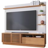 Estante Home Para Tv 70 Polegadas Campeche Freijo Off White Matte Clb