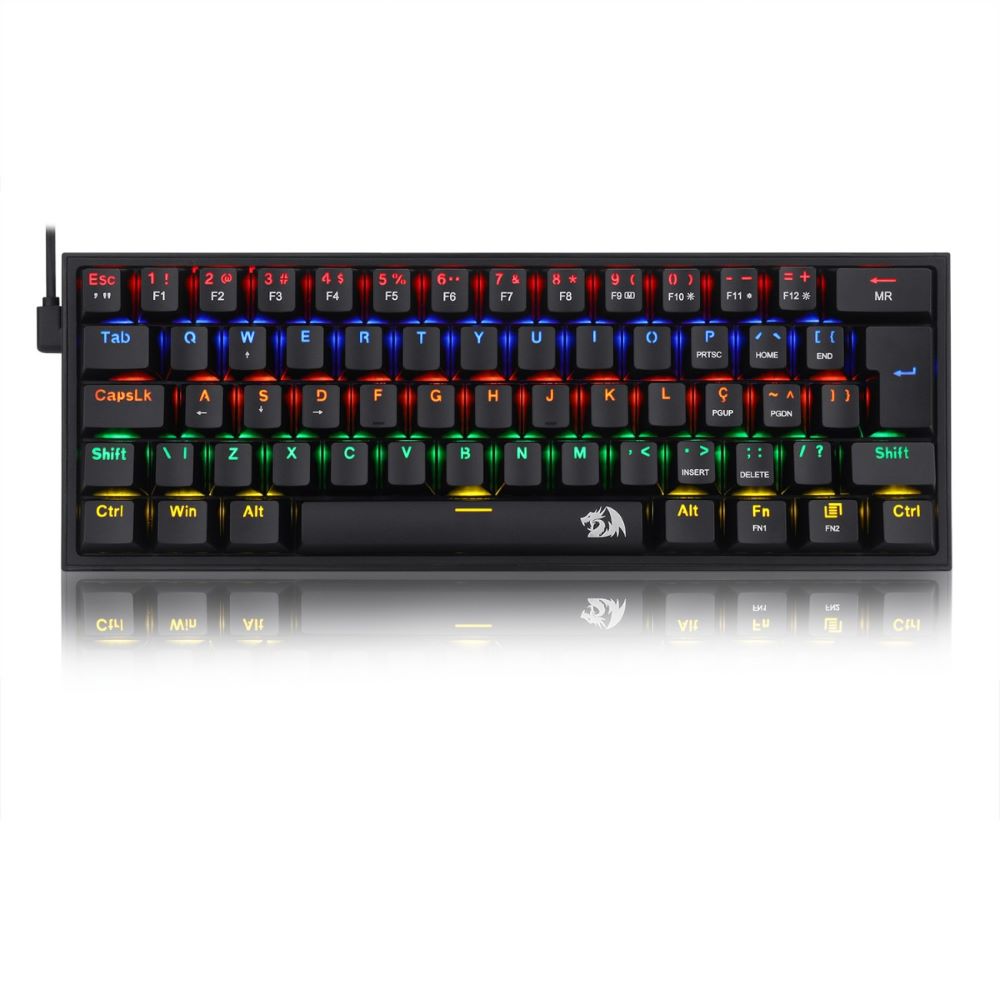 Imagem do produto Teclado Gamer Sem Fio Redragon Fizz Pro RGB Mecânico Switch Blue Bluetooth Preto em Carrefour