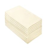 Cotton Craft - 12 Pack - Euro Cafe Waffle Weave Terry Kitchen Towels - 16x28 Polegadas - Marfim - 420 Gsm Qualidade -ringspun 2 Ply Cotton -