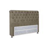 Cabeceira Cama Box Casal Simbal Imperatriz Casal -  Cor Nobuck Marrom Taupe