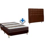 Cama Box Queen Crc Colchao Ortopedico Light Ortobom Cabeceira Dama Queen Size Courano Cacau