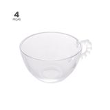 Jogo De 4 Xícaras Para Chá Wolff Pearl De Cristal 180ml