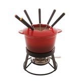 Aparelho Fondue 11 Peças Wolff Cerâmica Vermelho