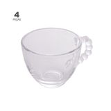 Jogo De 4 Xícaras Para Café Wolff Pearl De Cristal 80ml