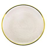Prato Para Sobremesa Wolff De Cristal Dourado Agate 21cm