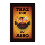 Quadro Placa Decorativa Moldura Frases - Traz Que Eu Asso