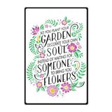 Quadro Placa Decorativa Frases - Jardim Branco