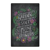 Quadro Placa Decorativa Frase - Jardim Preto