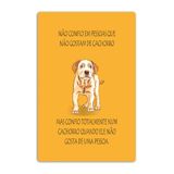 Quadro Placa Decorativa - Cachorro Amarelo