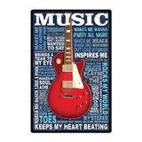 Quadro Placa Decorativa - Guitarra