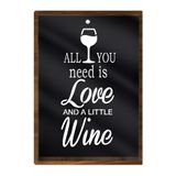 Quadro Porta Rolhas de Vinho - Love Wine