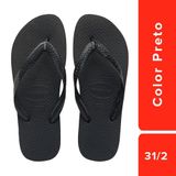Havaianas Color Preto Embalagem Com 6 Unidades
