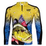 Camiseta de Pesca Proteção UV King Infantil Tucunaré KFF60