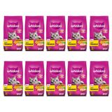 Kit Ração Para Gatos Frango 900g 10 Pacotes - Whiskas Kit Ração Para Gatos Frango 10 Pacotes - Whiskas