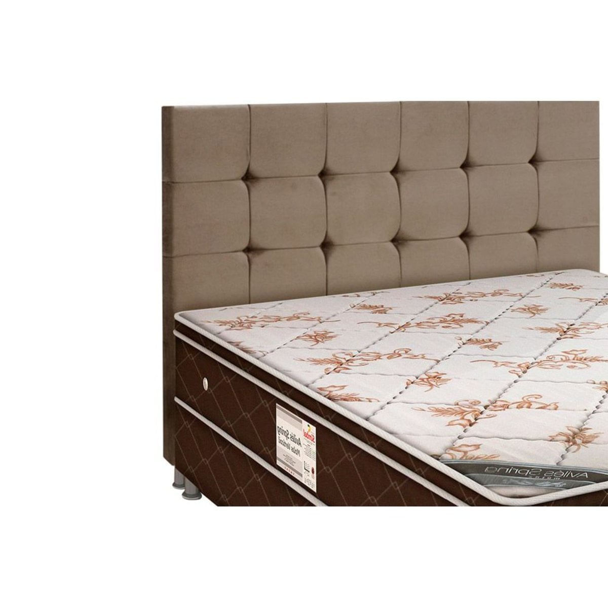 Cabeceira de Cama Box King Simbal Slim King Marrom