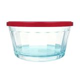 Tigela Americano 600ml Com Tampa Vermelha - Nadir