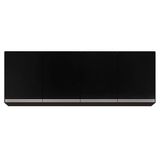 Armário Aéreo 160cm 4 Portas Nevada Preto - Lumil Móveis